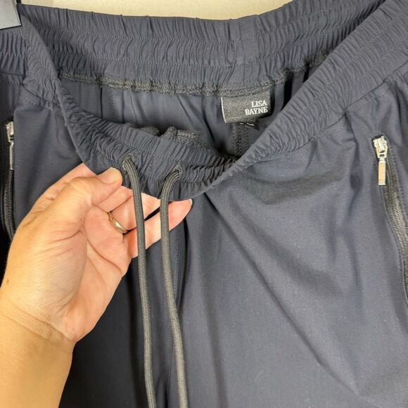 Lisa Bayne Vida Street Pants Black Lagenlook Minimilist Women’s Size Large - Picture 4 of 8